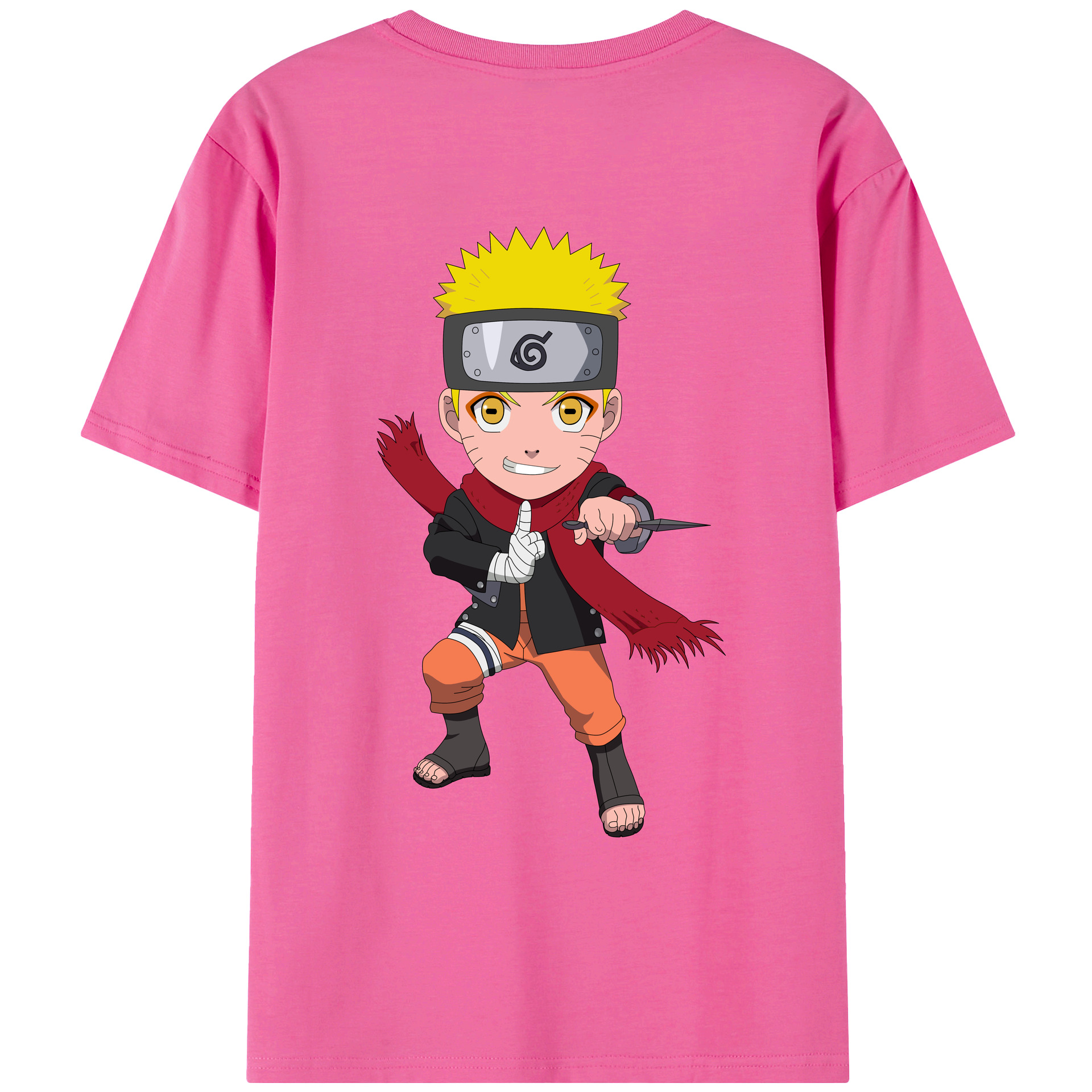 （画像用） NARUTO -ナルト- うずまき ナルト Uzumaki Naruto レディース半袖Tシャツ(バックプリント)